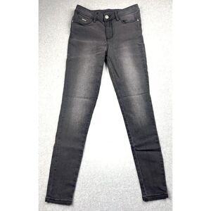Juniors Anko Jeggings Gray Size 8 Mid Rise Stretch Skinny Casual School Pants